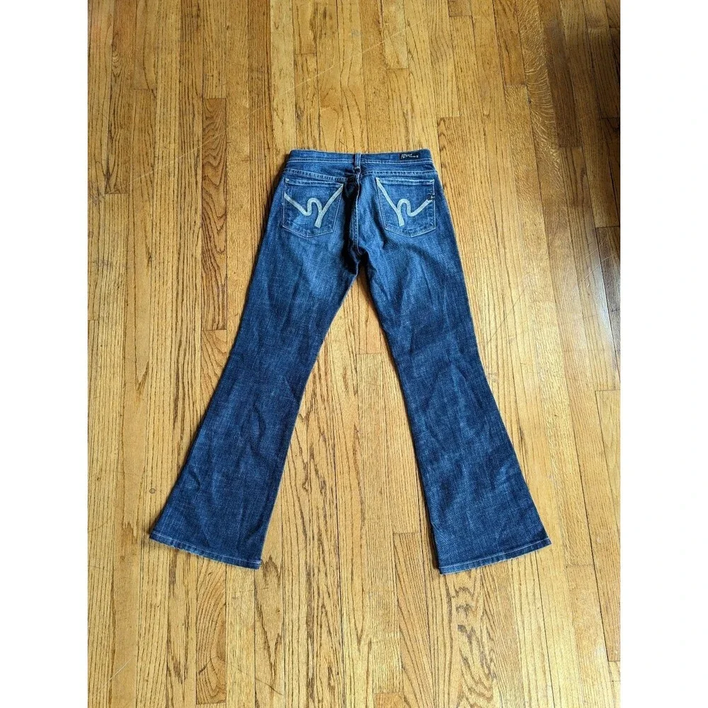 Citizens of Humanity Y2K Boho Size 27 Ingrid #002 Low Rise Flare Blue Jeans - Picture 2 of 9